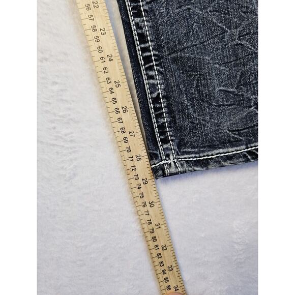 True Luck Men`s Jeans Straight Fit Medium Wash Sz 34x30 NWT Embroidered Pockets‎ - Picture 10 of 11